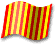 Rot-gelb gestreifte  Flagge